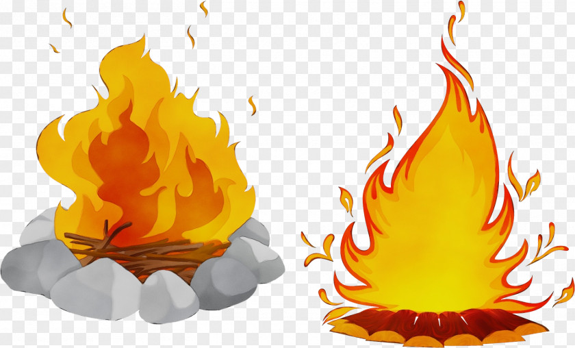 Heat Orange Campfire Cartoon PNG