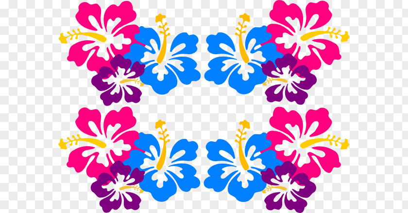 Hibiscus Frame Cliparts Hawaiian Clip Art PNG