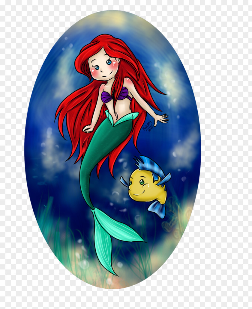 Mermaid Cartoon Electric Blue PNG