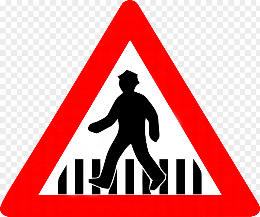 Road Traffic Sign Warning Pedestrian Crossing PNG