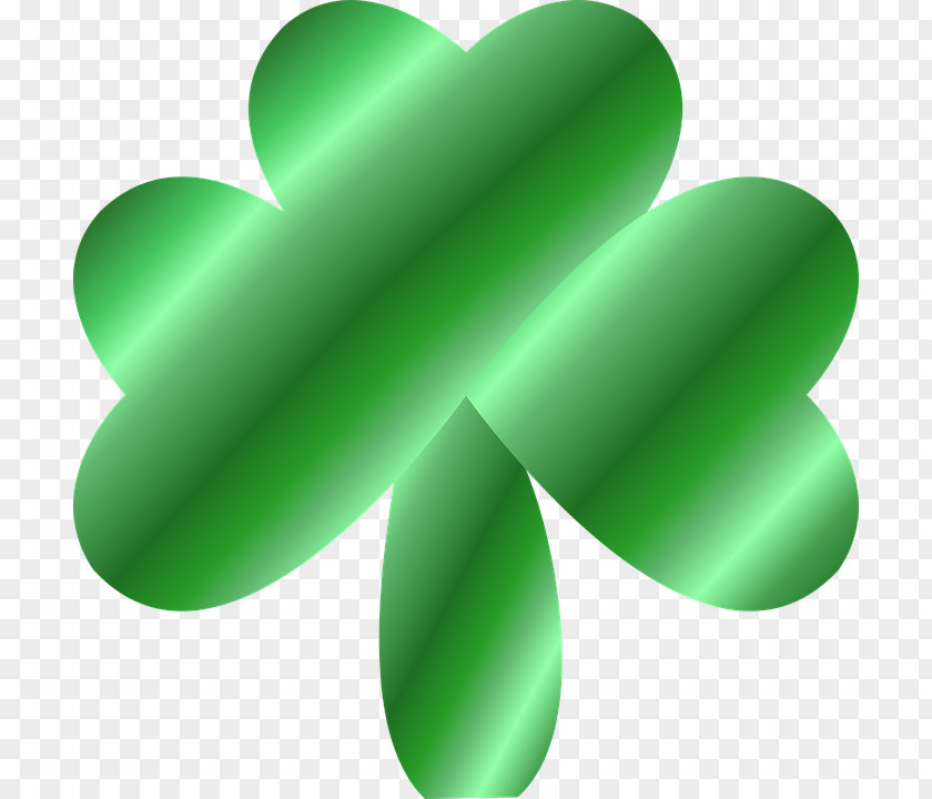 Saint Patrick's Day Shamrock Four-leaf Clover Luck White PNG