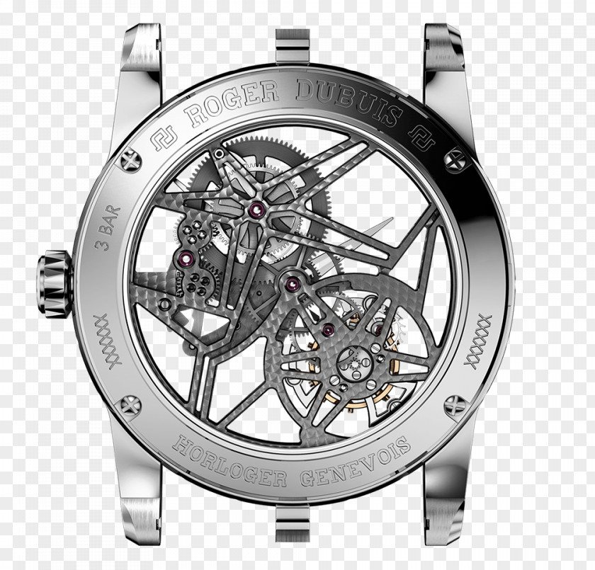 Skeleton Hand Jewelry Roger Dubuis Watch Clock Horology Brand PNG