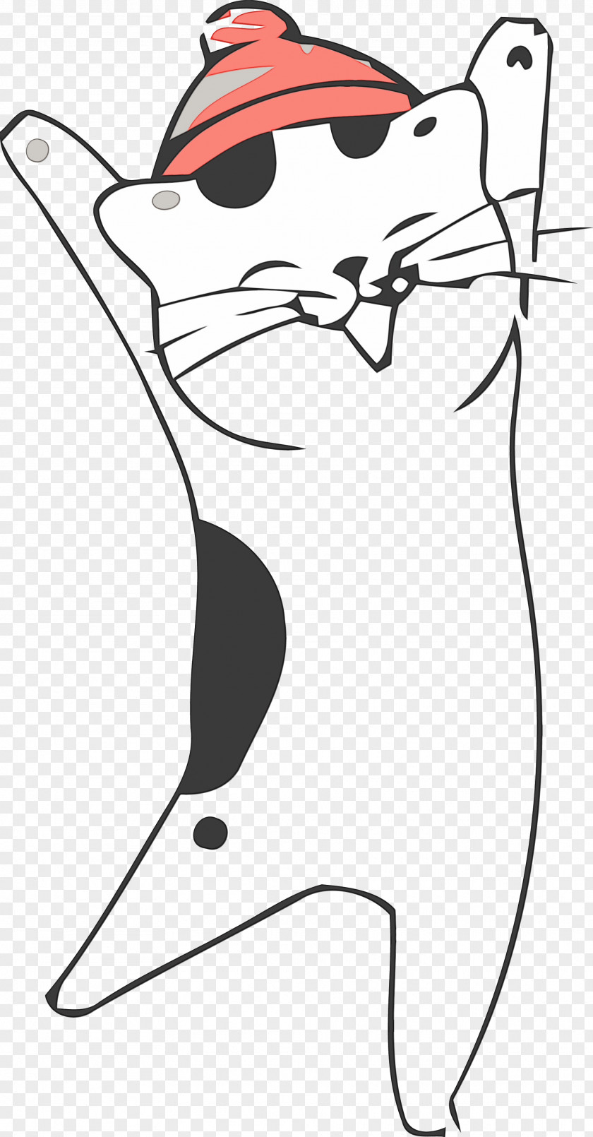 Blackandwhite Whiskers White Line Art Facial Expression Cartoon Nose PNG