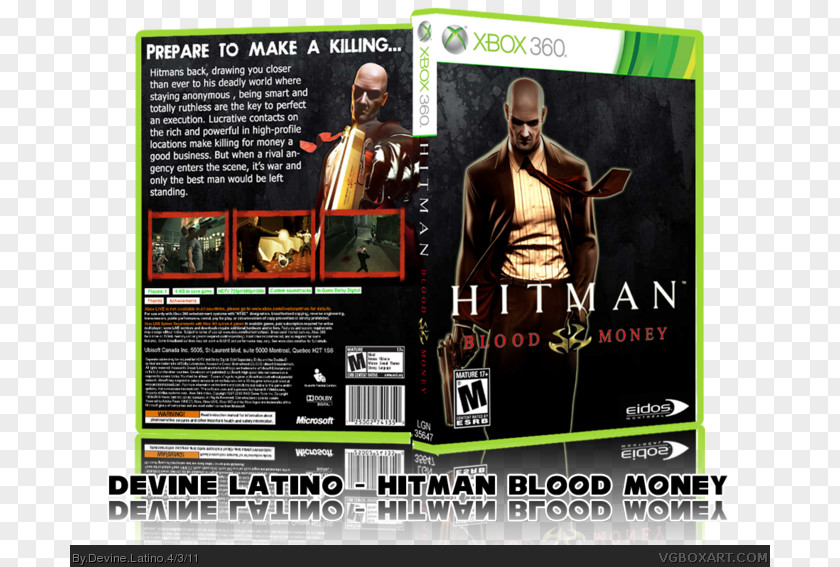 Hitman: Blood Money Xbox 360 Enemy Within Advertising PNG