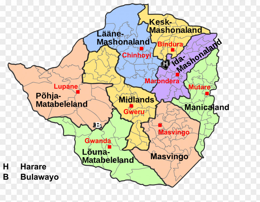 Zimbabwe Provinces Of Great Geography Southern Rhodesia PNG