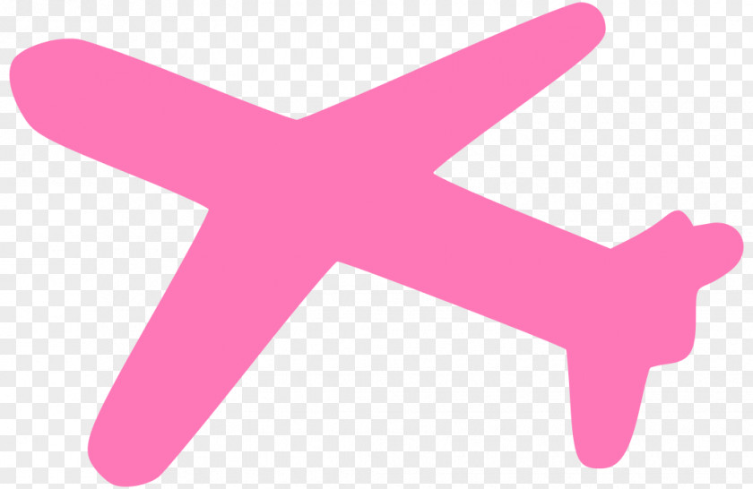 Airplane Pink M Finger PNG