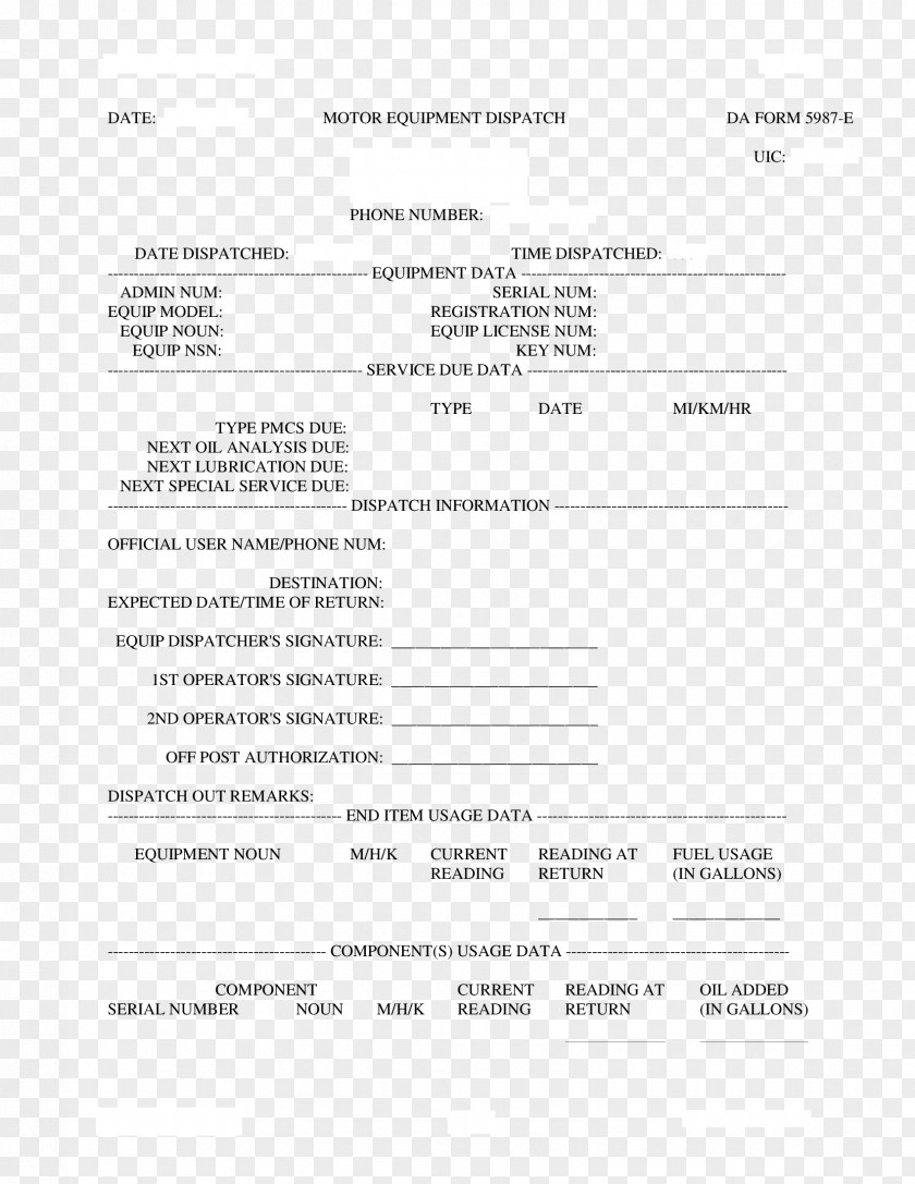 Document Form PDF Fort Knox Military PNG