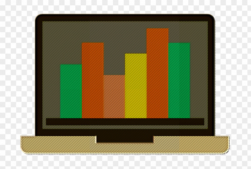 Laptop Icon Analytics Office Elements PNG