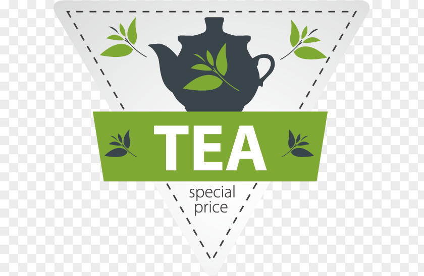 Tea Label Design Green PNG