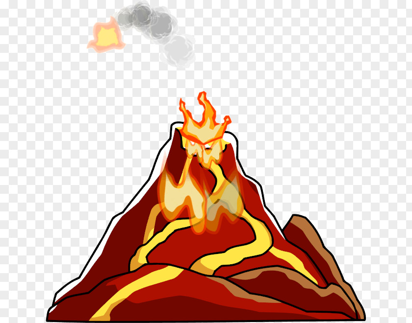 Cartoon Volcano Lava Clip Art PNG