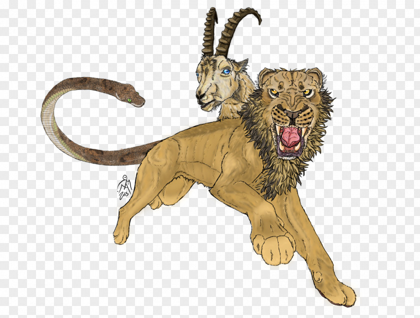 Chimera Medusa Lion Tiger Greek Mythology PNG