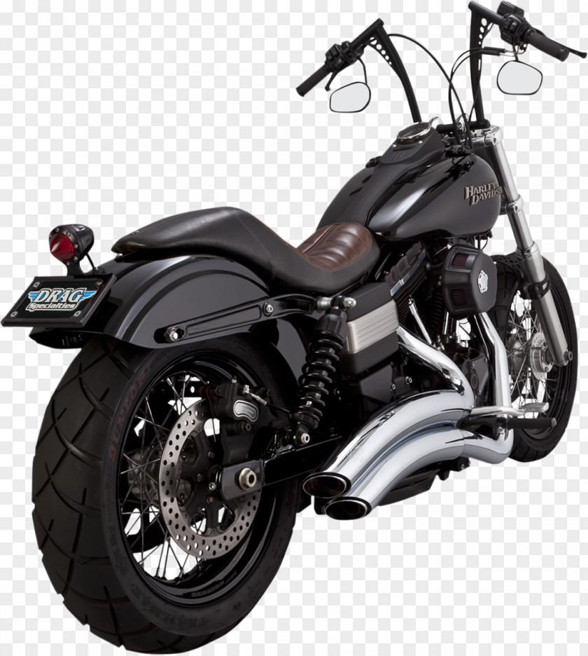 Harley-davidson Exhaust System Harley-Davidson Super Glide Motorcycle Vance & Hines PNG