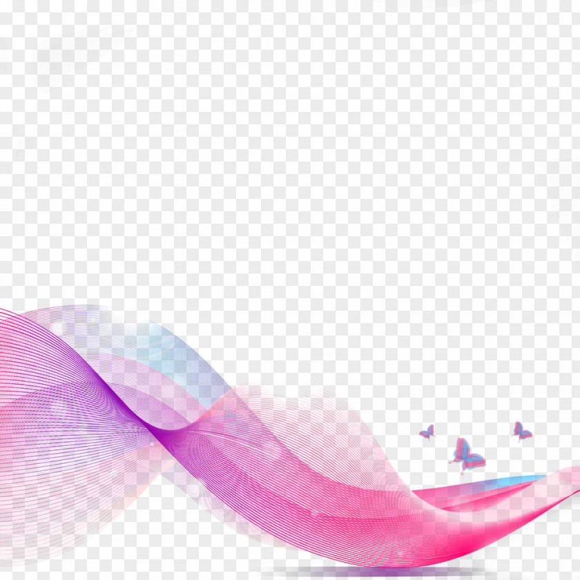 Pink Abstract Creative Curve PPT Abstraction Computer File PNG