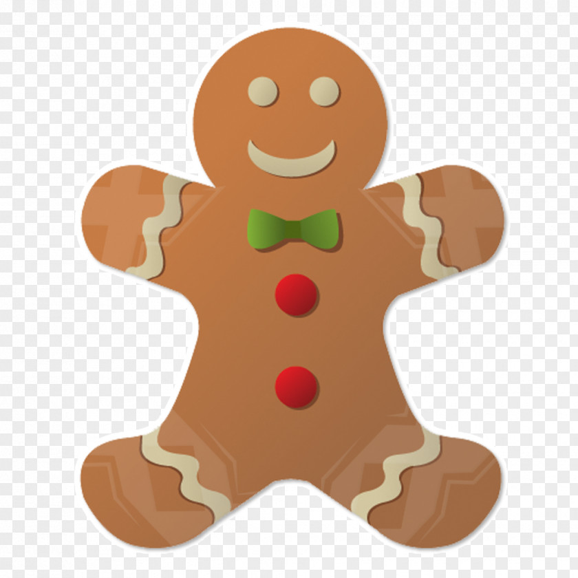 Cookie The Gingerbread Man Frosting & Icing Christmas PNG