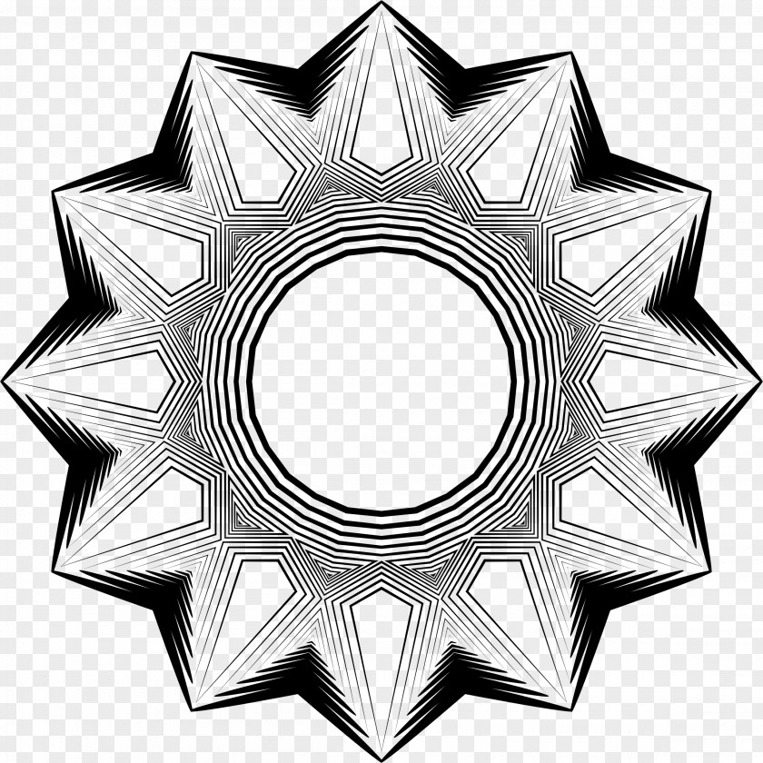 Hollow Mandala Graphic Design Pattern PNG
