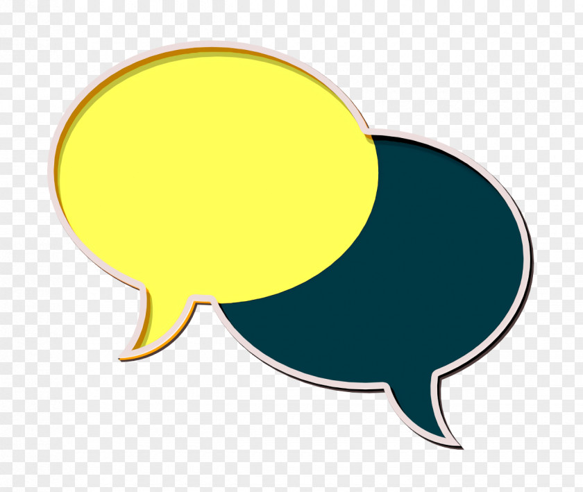Yellow Chat Icon Chatting Communication And Media PNG