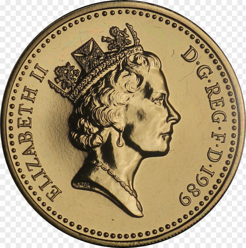 Coin One Pound Sterling Currency Money PNG