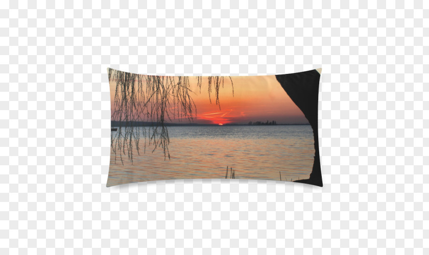 Sunrise Over Sea Throw Pillows Cushion Rectangle PNG