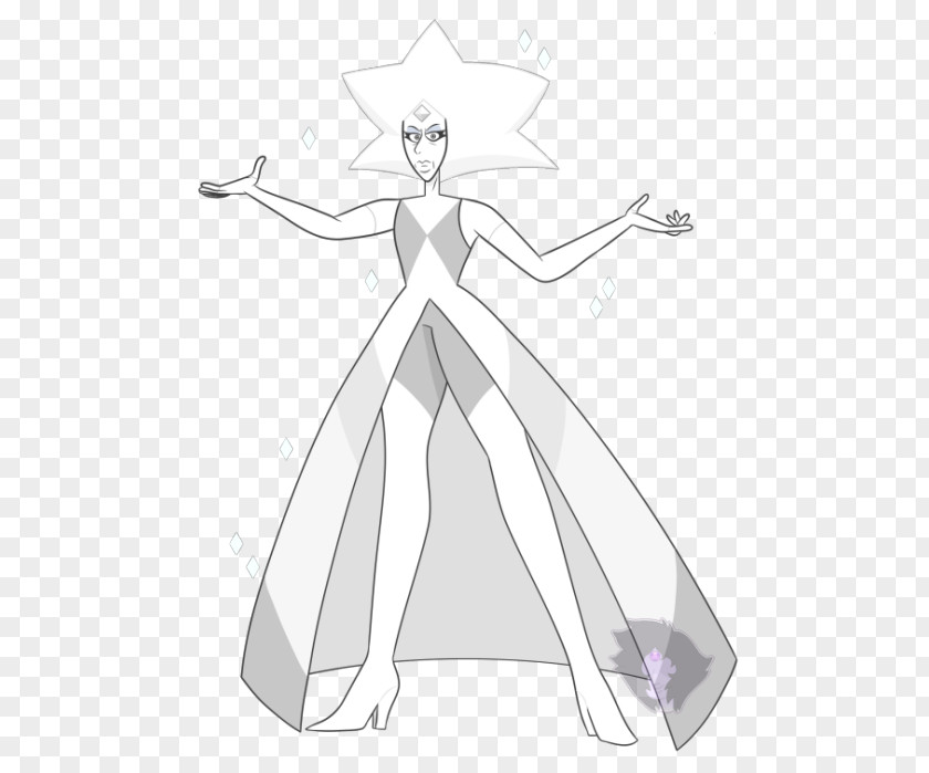 White Diamond Drawing Cartoon Line Art Sketch PNG