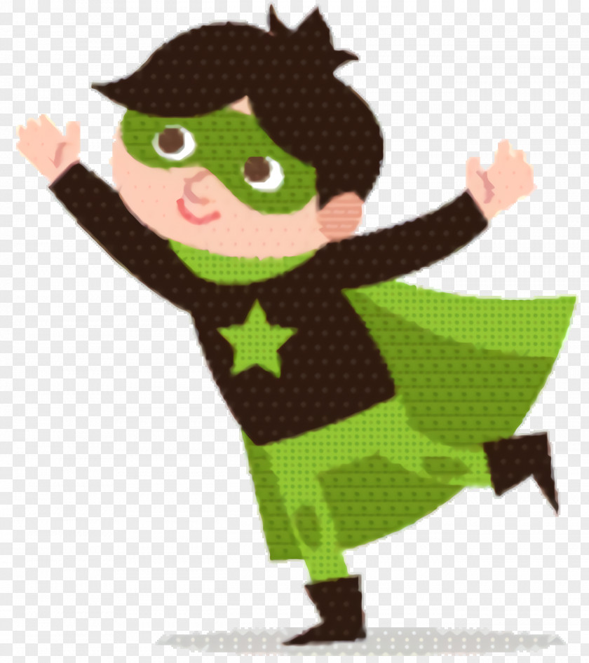 Green Hero Superhero Cartoon PNG