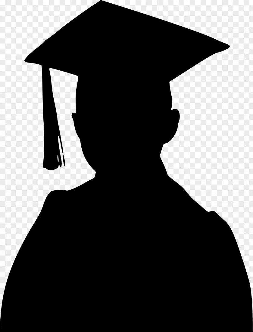 Silhouette Graduation Ceremony Square Academic Cap Clip Art PNG