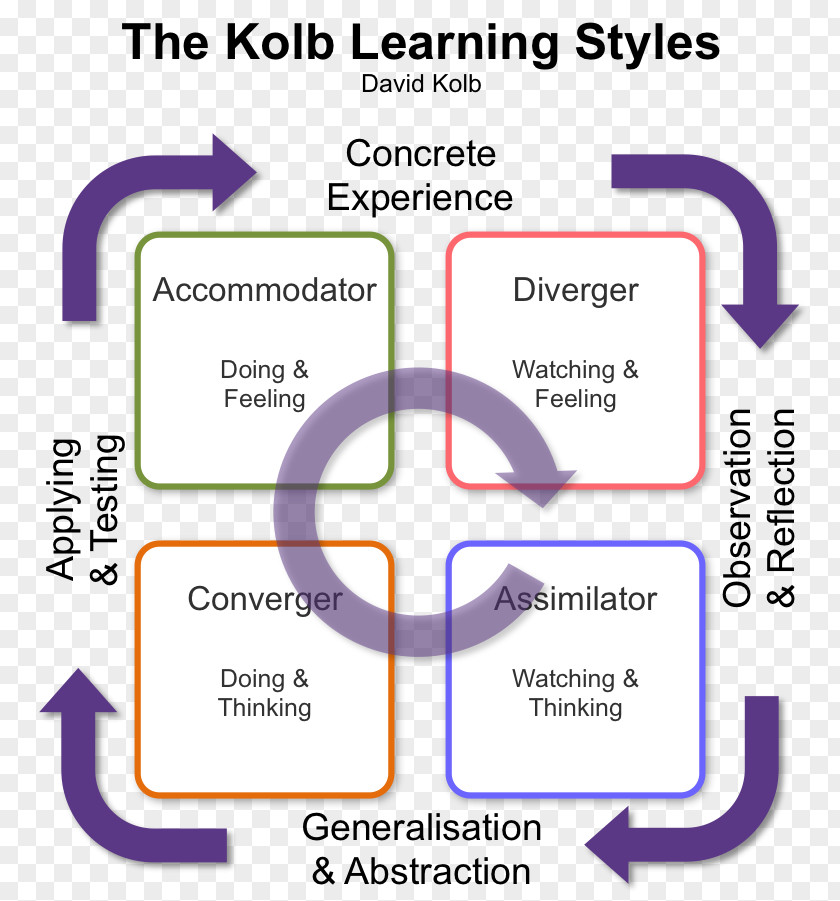 Student Kolb's Experiential Learning Styles PNG