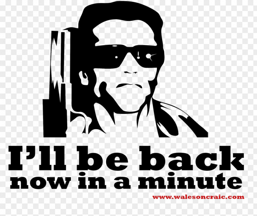 White Mug The Terminator I'll Be Back Greeting & Note Cards Drawing PNG