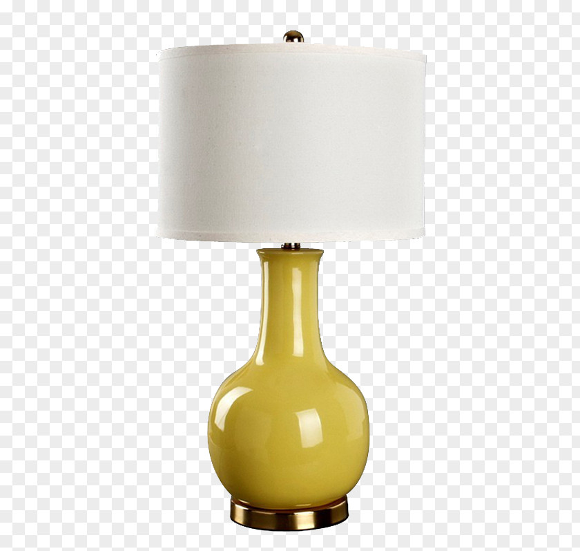 American Rural Countryside Colored Ceramic Lamp PNG