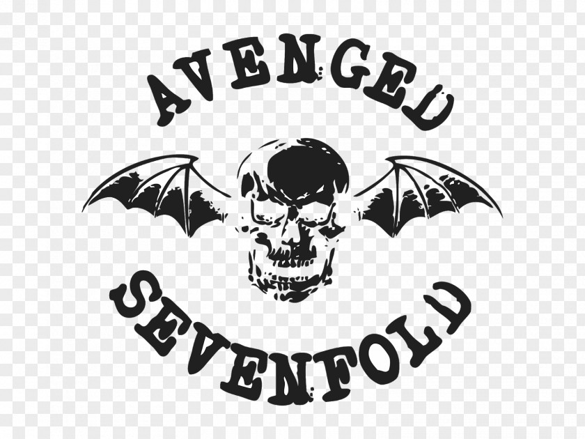 Avengers Logo. Avenged Sevenfold Logo Disturbed Black And White Stencil PNG