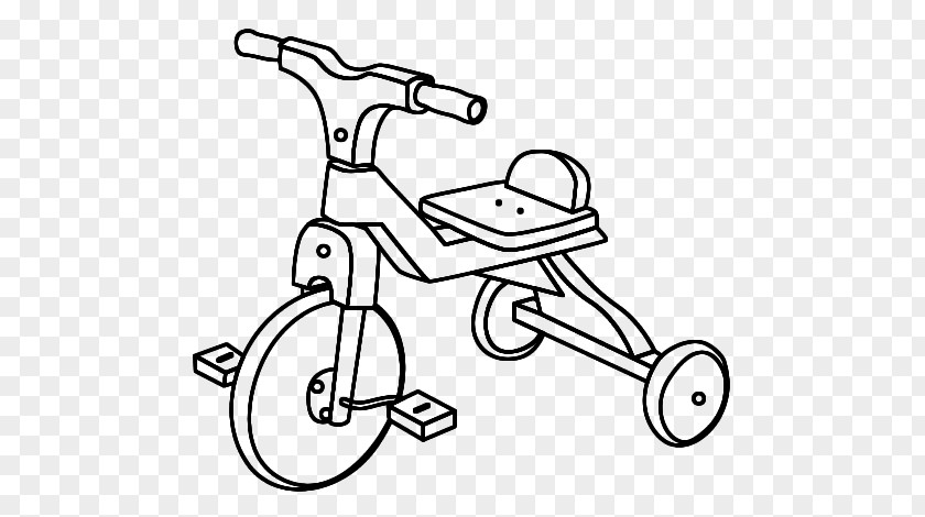 Bicycle Tricycle Coloring Book Drawing Vehicles Pages PNG