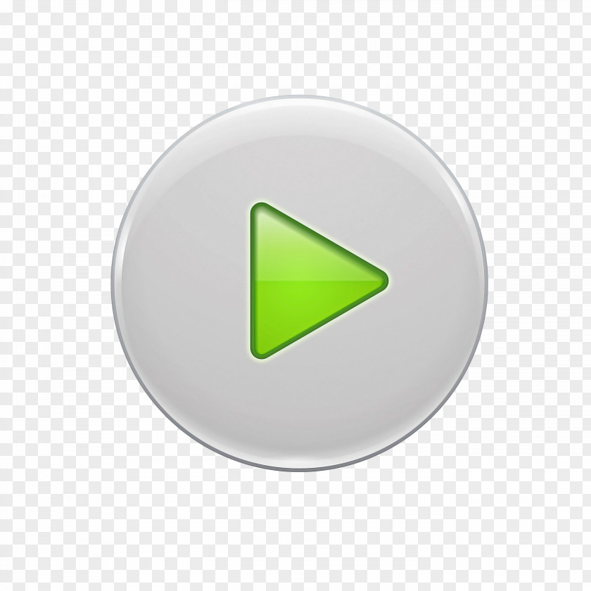 Button Symbol Green Triangle Logo Circle Icon PNG