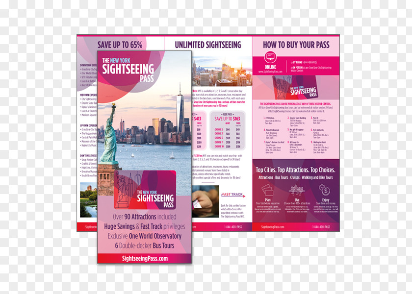Map Guidebook The SightSeeing Pass NYC Tourist Attraction Flyer PNG