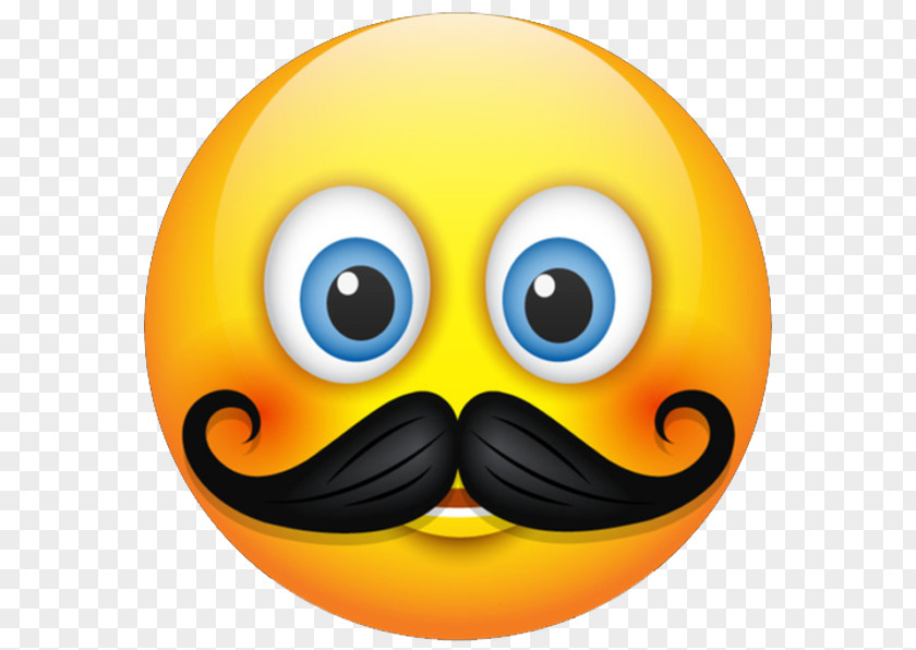 Smiley Emoticon Emoji T-shirt Moustache PNG
