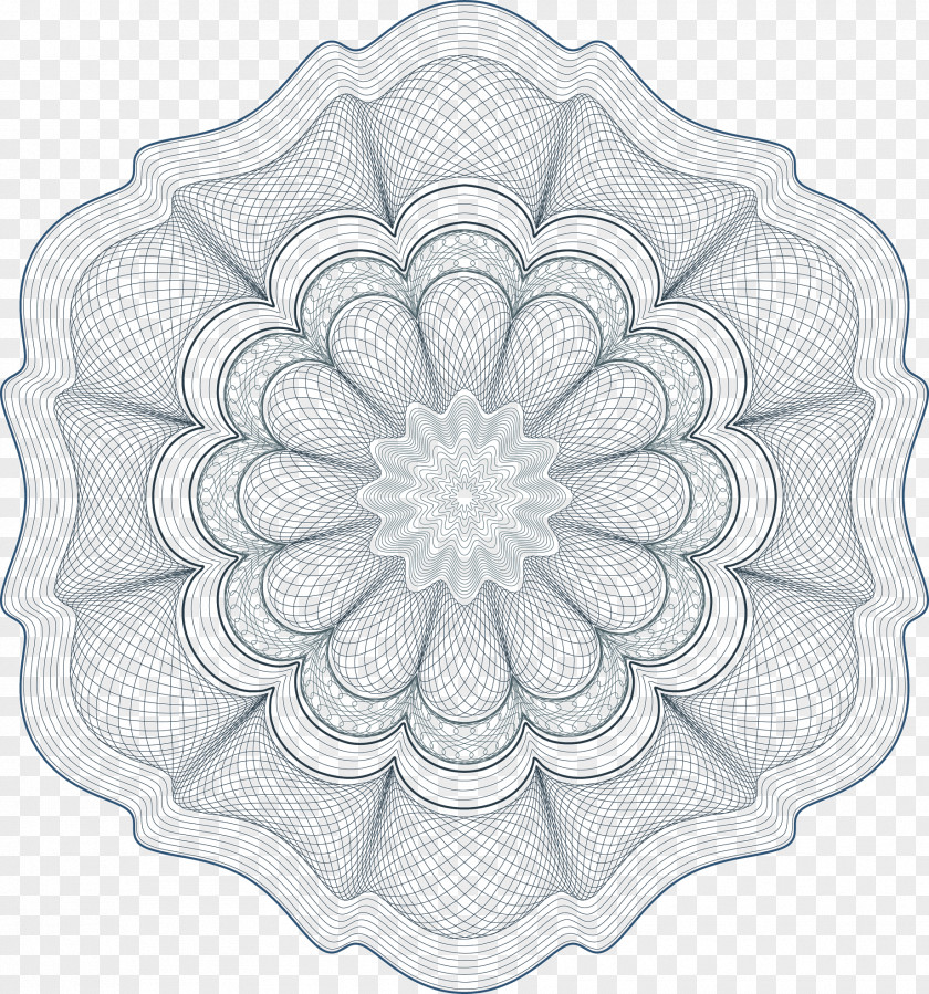 Floating Texture Banknote Pattern Guillochxe9 Rosette Ornament PNG