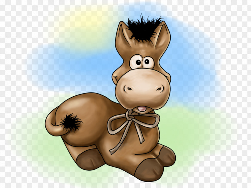 Horse Steve Helps Tripp Adjust Donkey Cartoon Snout PNG