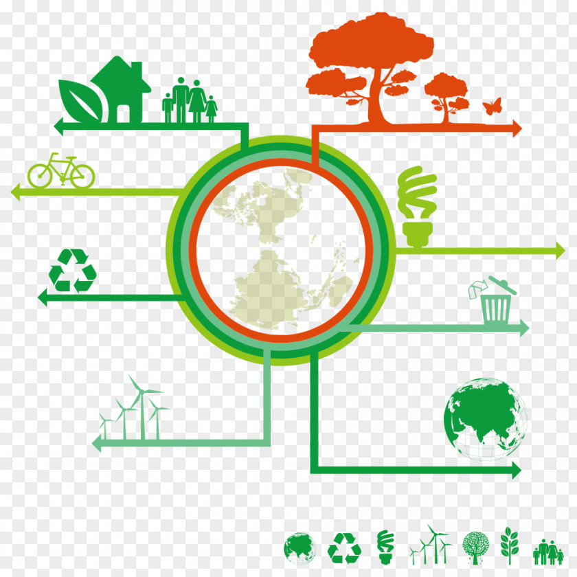 PPT Element Environmental Protection Logo Infographic PNG