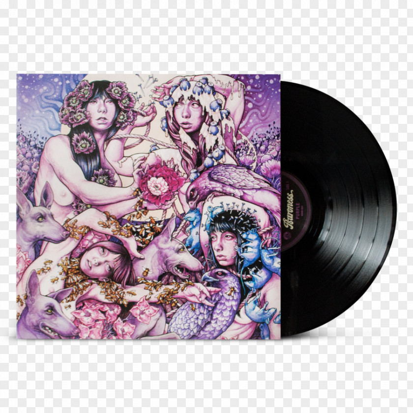 Purple Baroness Phonograph Record LP Album PNG