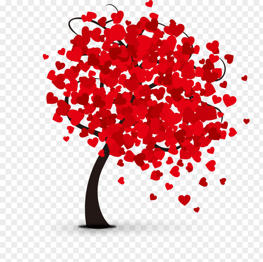 Tree Valentines Day Heart Clip Art PNG