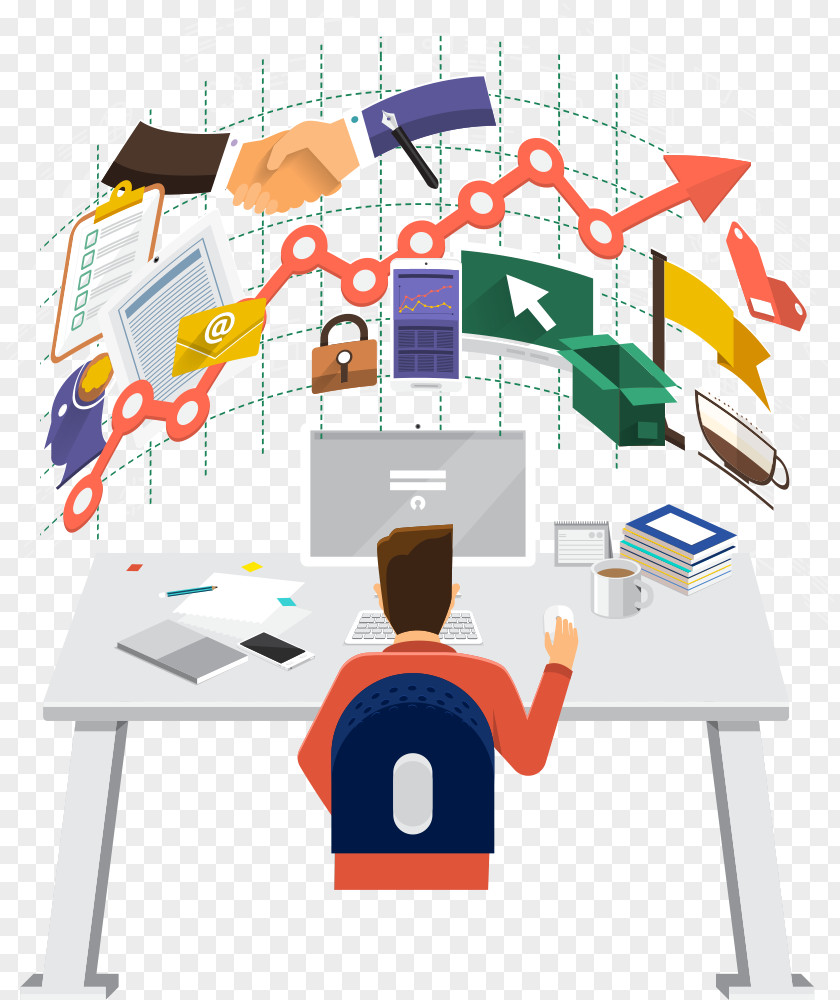 Vector Flat Business Work Design Illustration PNG