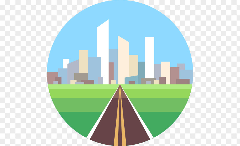 Cartoon City Landscape Building Road Illustration PNG