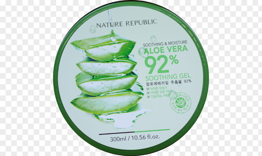 Nature Republic Soothing & Moisture Aloe Vera 92% Gel Moisturizer Skin Care PNG