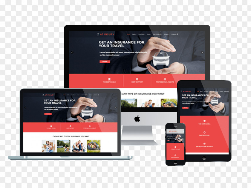 Web Design Responsive Development Template System PNG