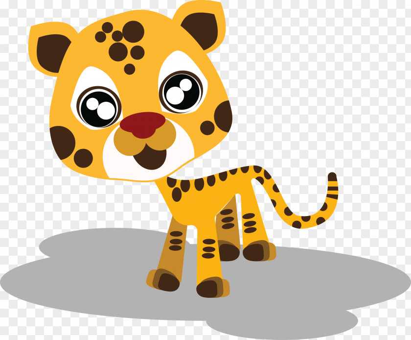 Vector Cartoon Tiger Animal Drawing PNG