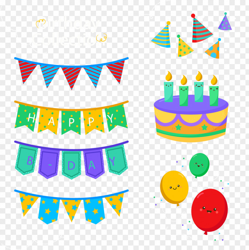 Birthday Party Decorations Cake Clip Art PNG