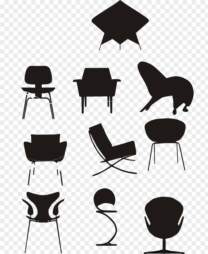 Black,Sketch,chair Table Office Chair PNG