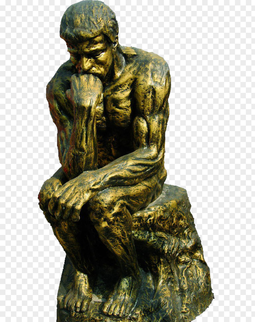Sculpture Thinking The Thinker David Statue Gates Of Hell PNG