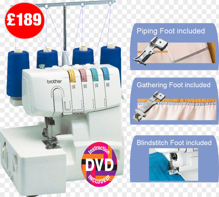 Sewing Kit Overlock Machines Brother 1034D Thread PNG