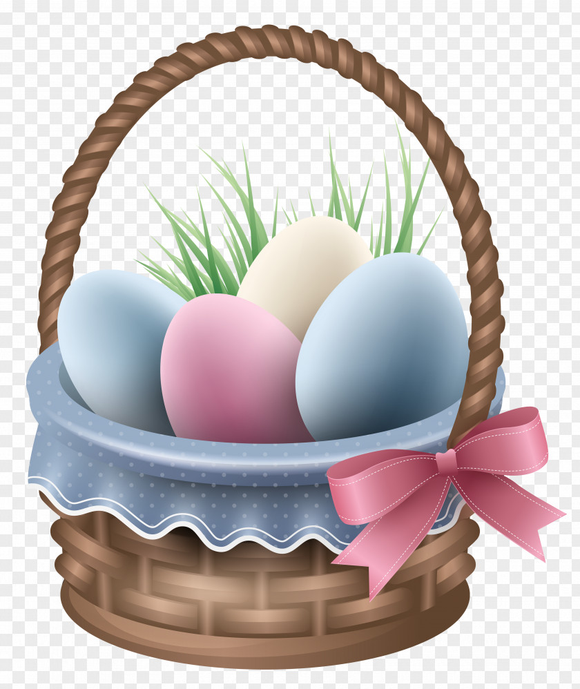 Transparent Easter Basket And Grass Clipart Picture Bunny Egg In The PNG