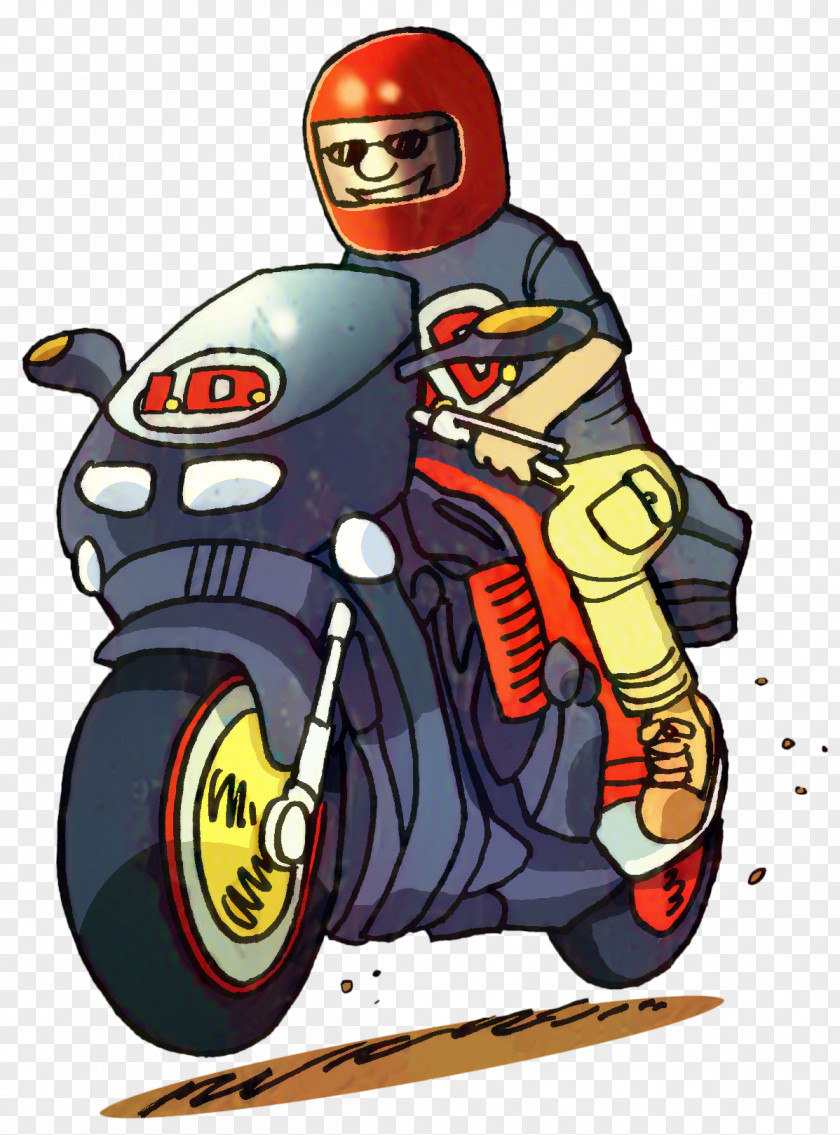 Vehicle Cartoon Motorcycle Helmets PNG