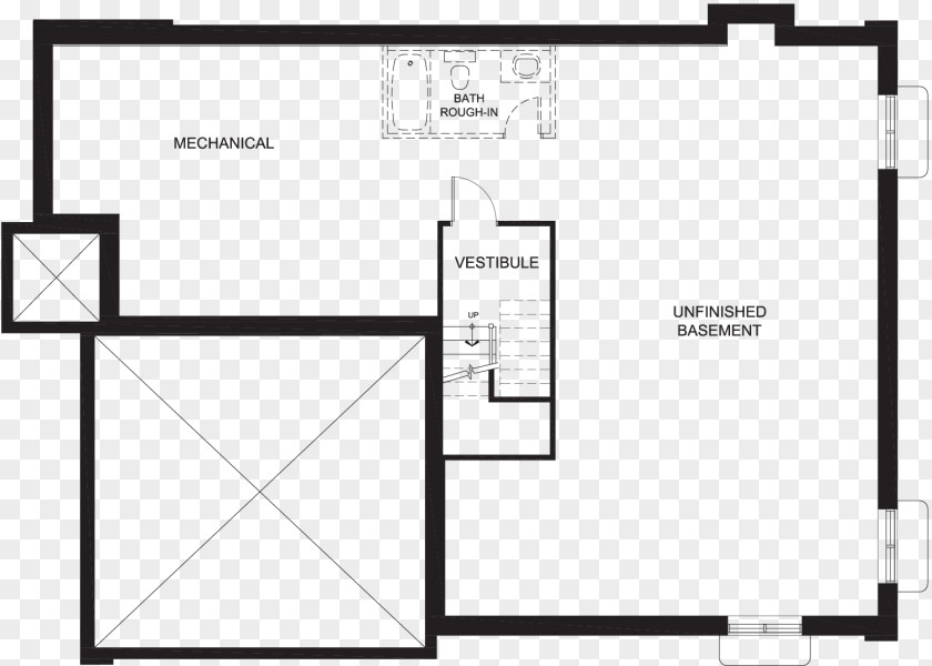 Distinct Homes Inc Basement Floor Plan PNG